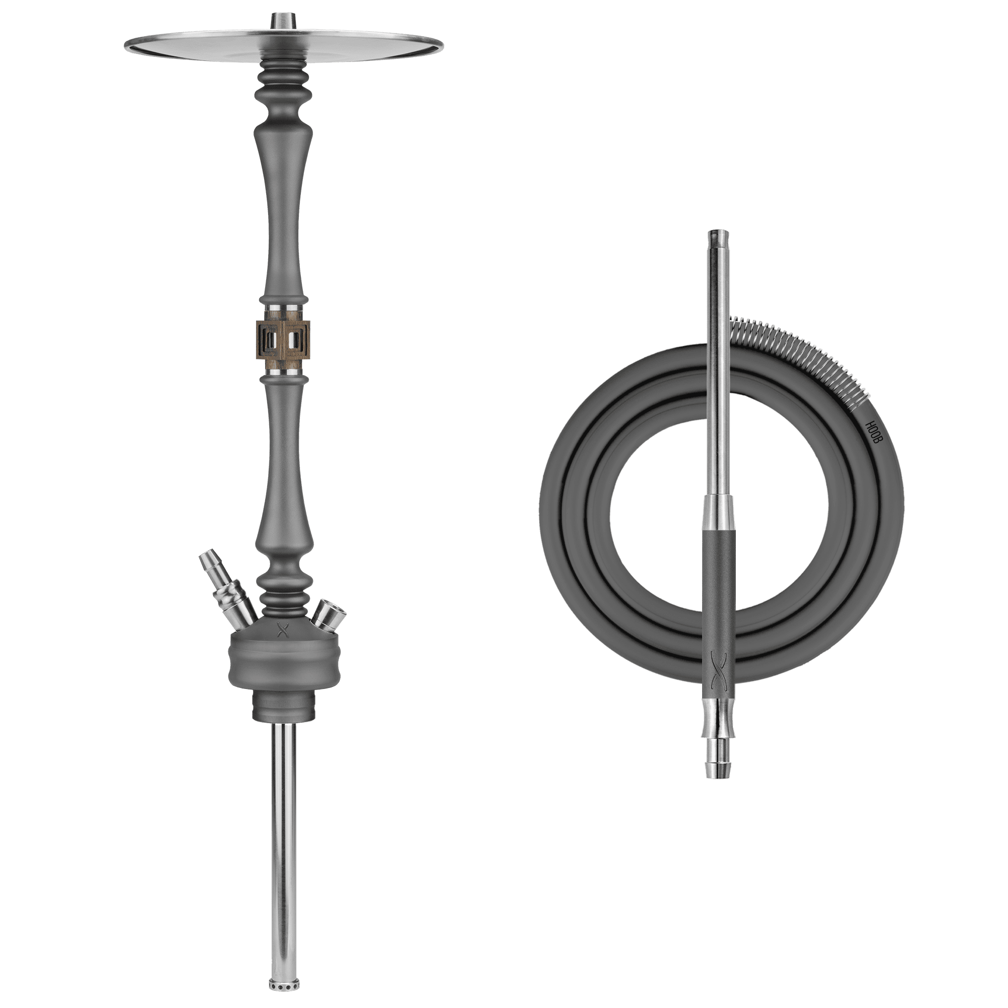 Кальян Hoob Mars | Космический серый x Нержавеющая сталь