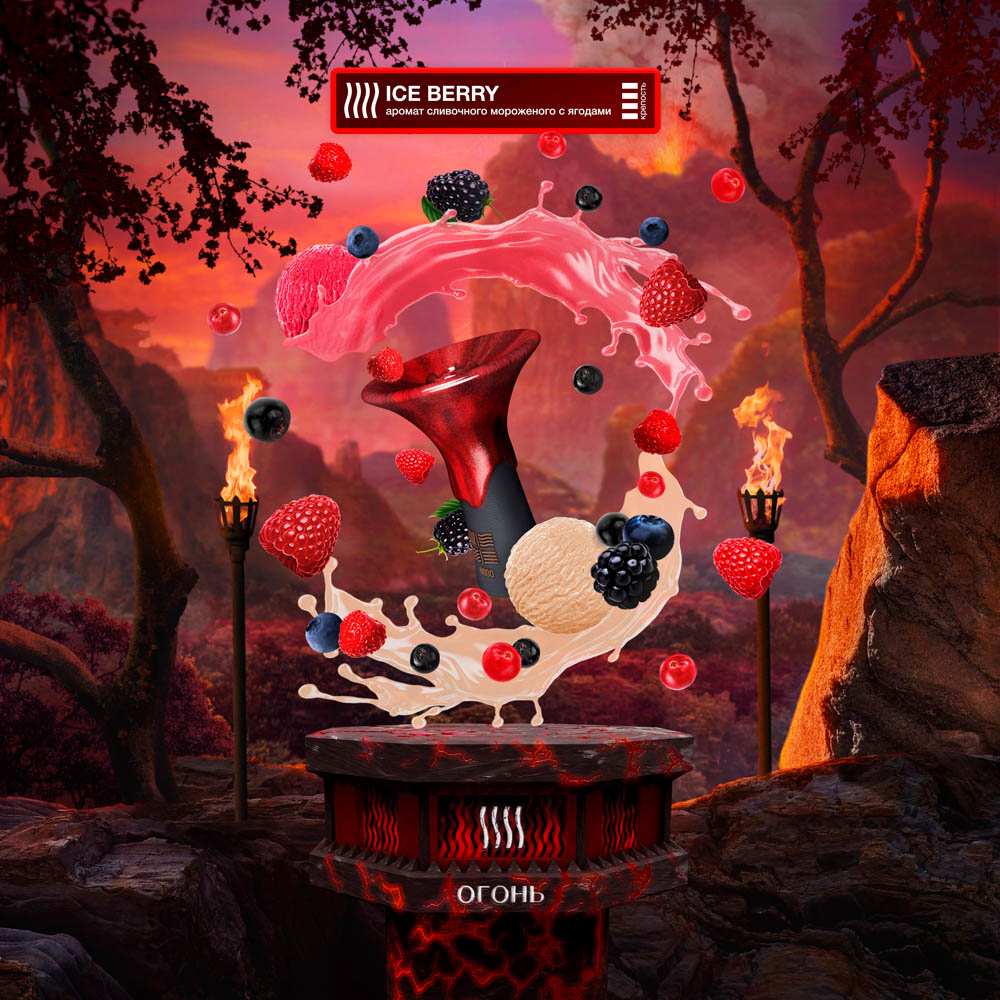 (M) Element Огонь 25 г Ice Berry (Ягодное мороженое)