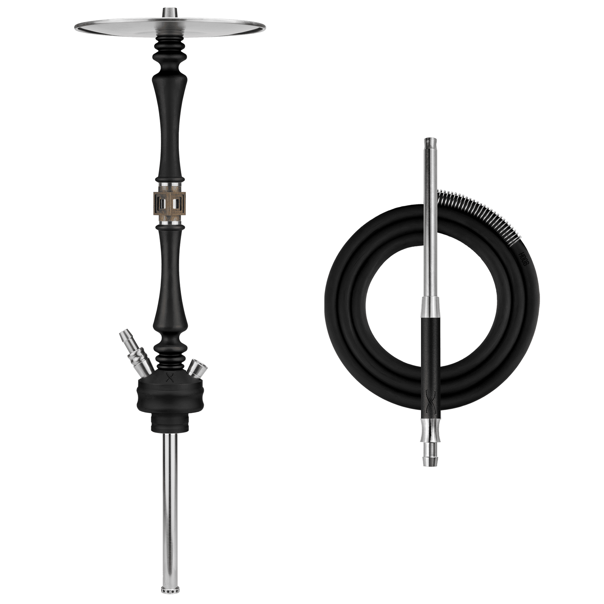 Кальян Hoob Mars | Чёрный x Нержавеющая сталь