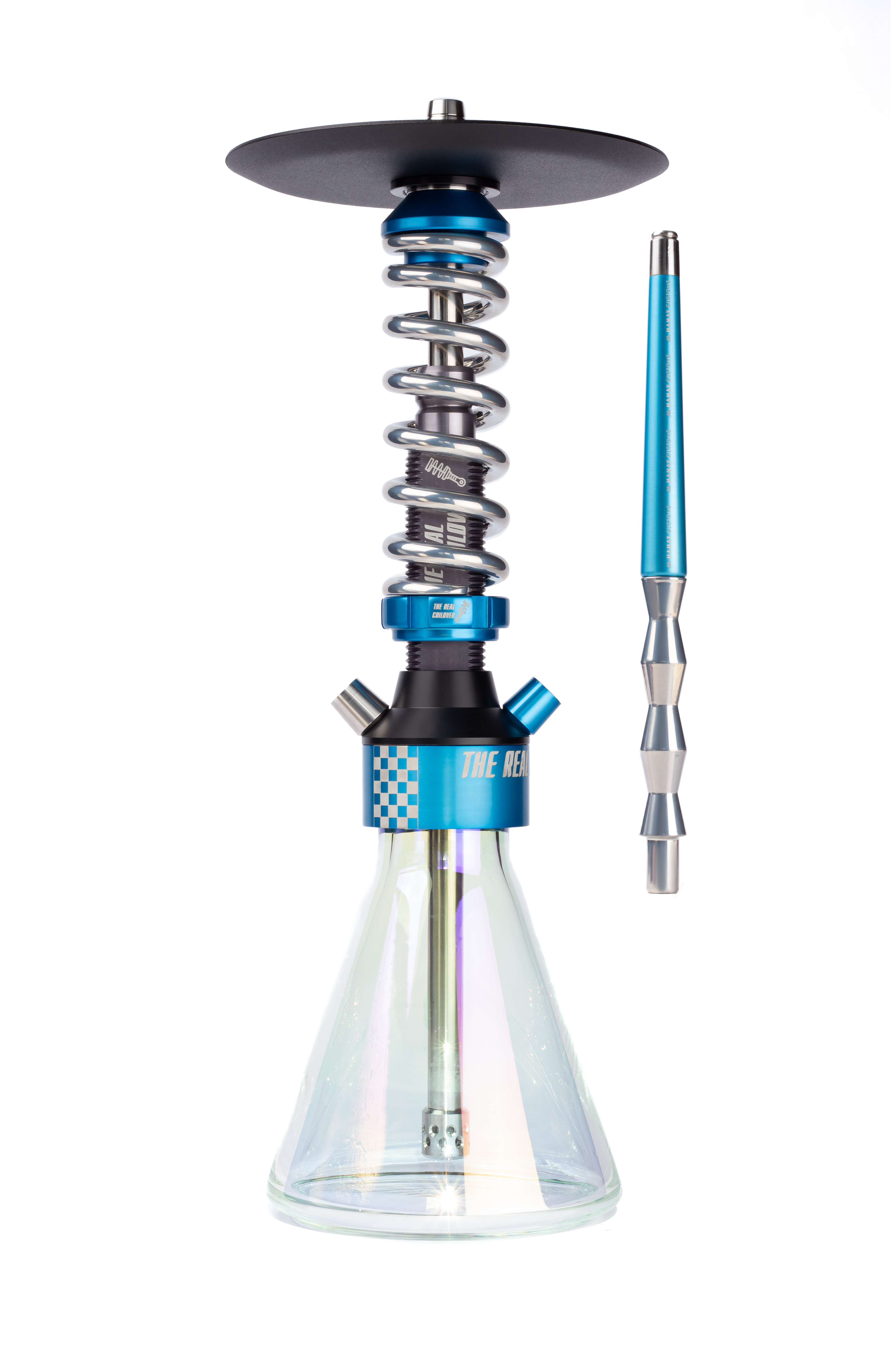 Кальян Mamay Customs Coilover TRC Sky Chrome (Колба Conical Pearl)