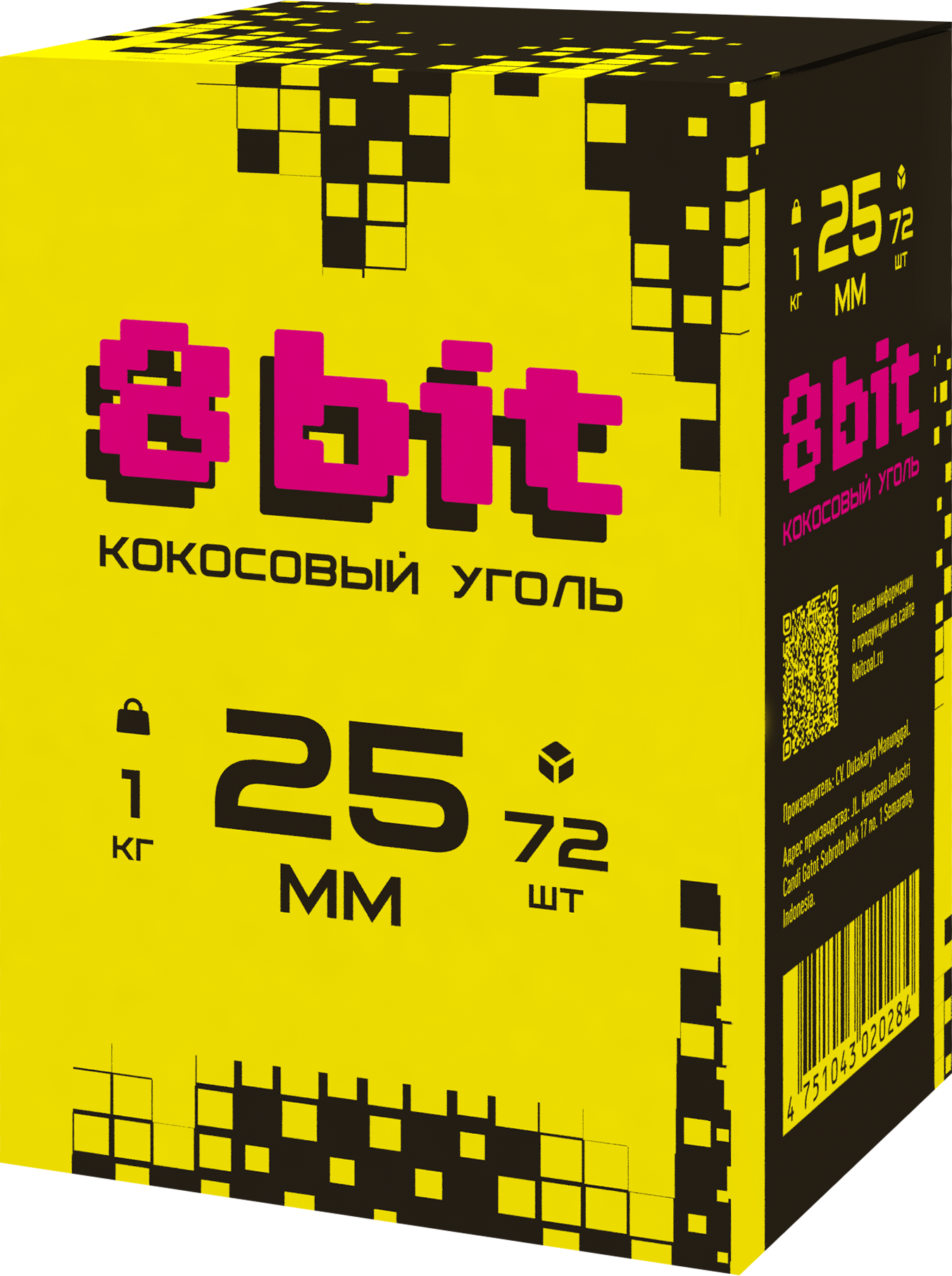 Уголь 8 Bit 25 мм 72 куб