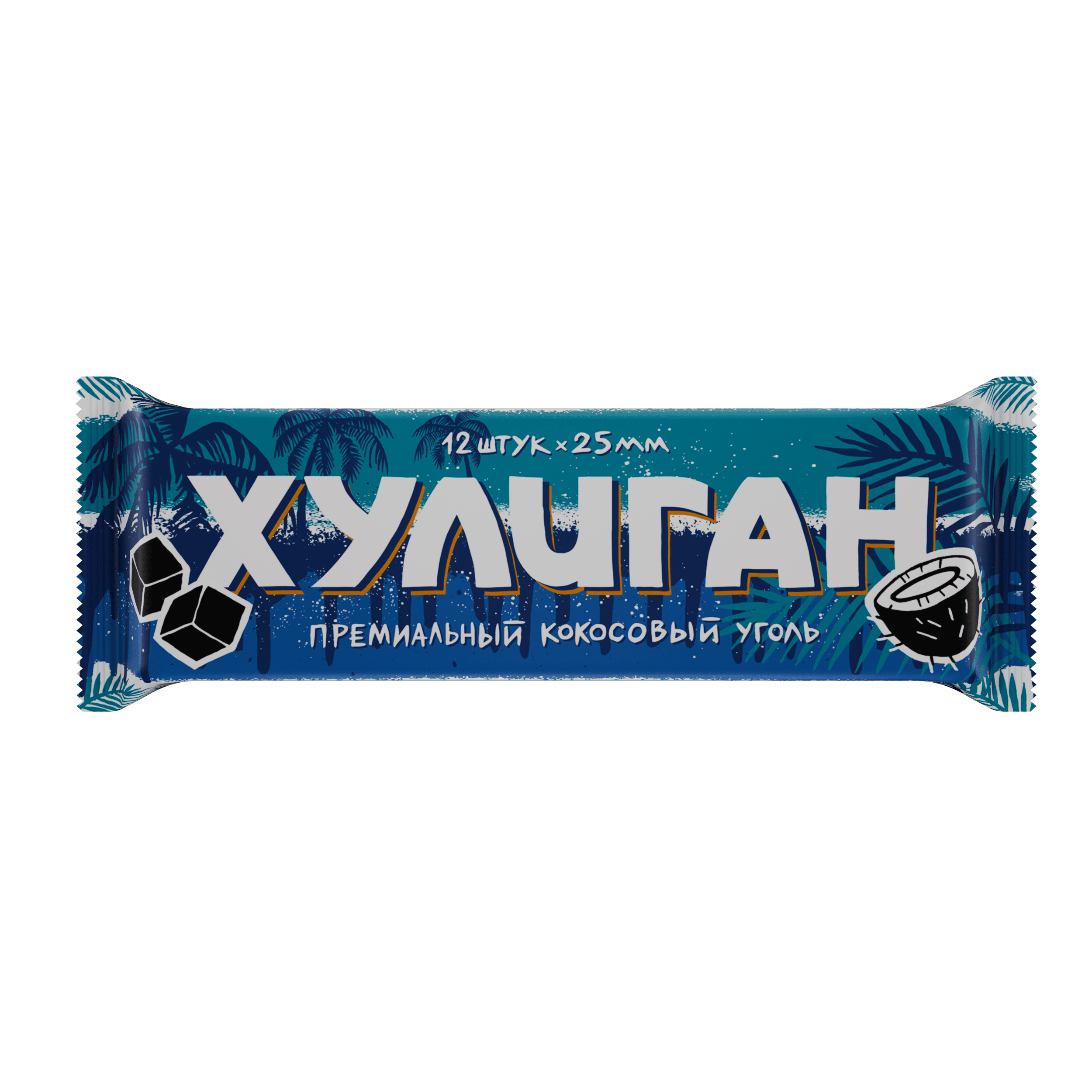 Уголь Хулиган (батончик) 25 мм 12 шт