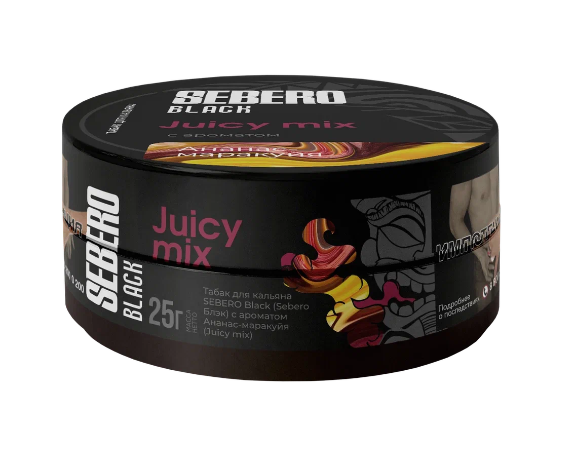 (M) Sebero Black 25 г Juicy Mix (Ананас и маракуйя) (M) Sebero Black 25 г Juicy Mix (Ананас и маракуйя)