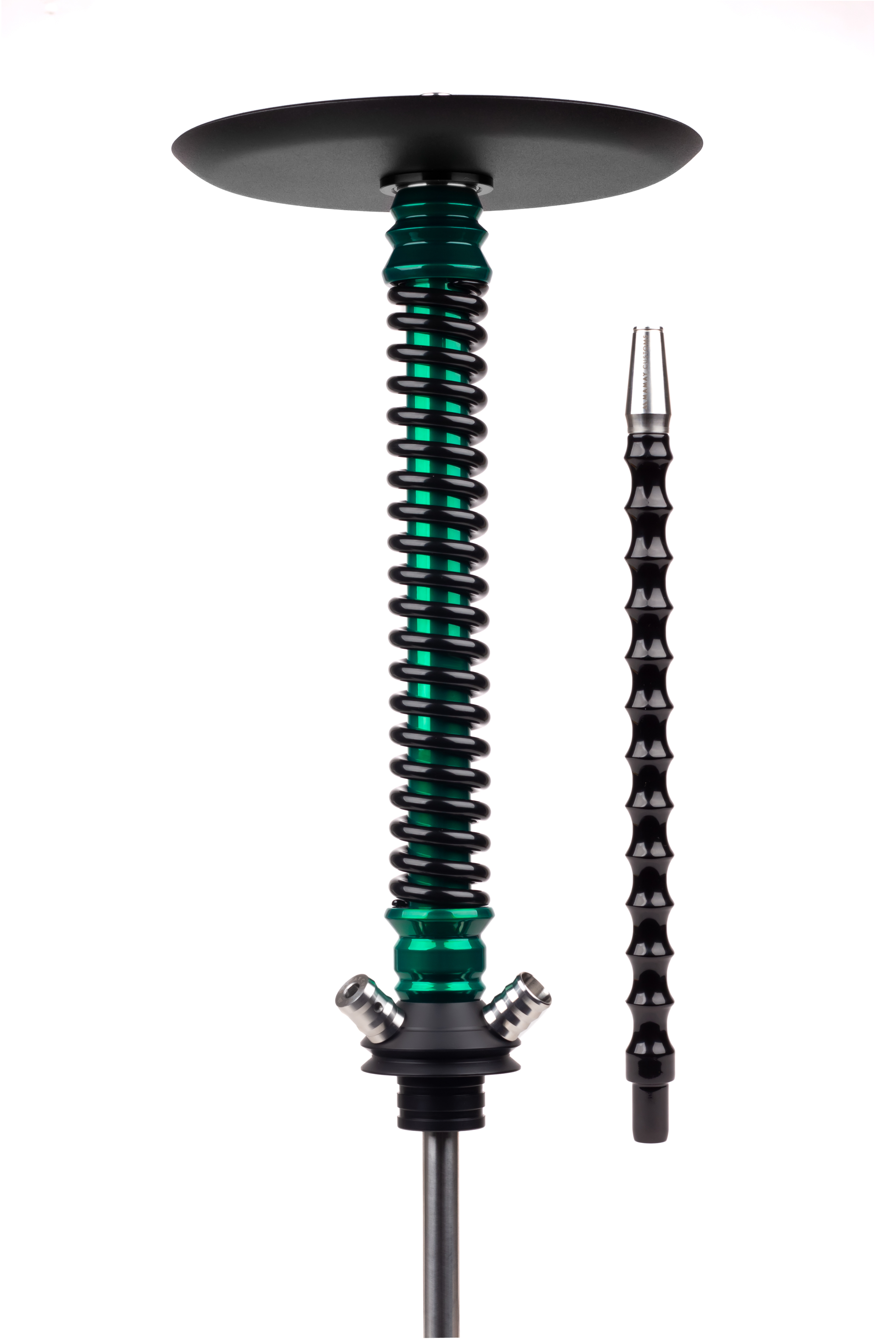 Кальян Mamay Customs Coilover Big Base Зеленый лак/Черный глянец