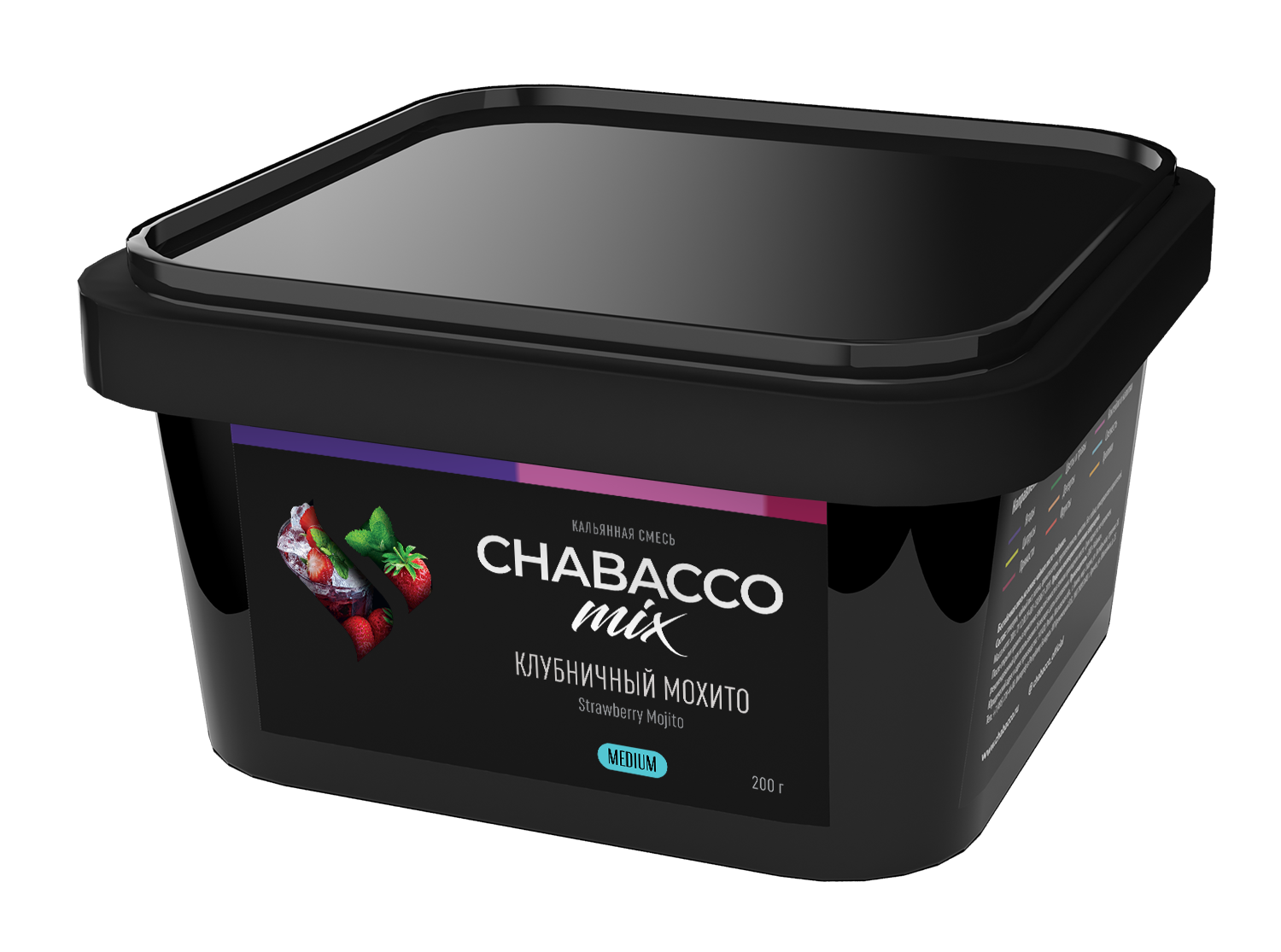 (M) Chabacco Mix 200 г Strawberry Mojito (Клубничный мохито)