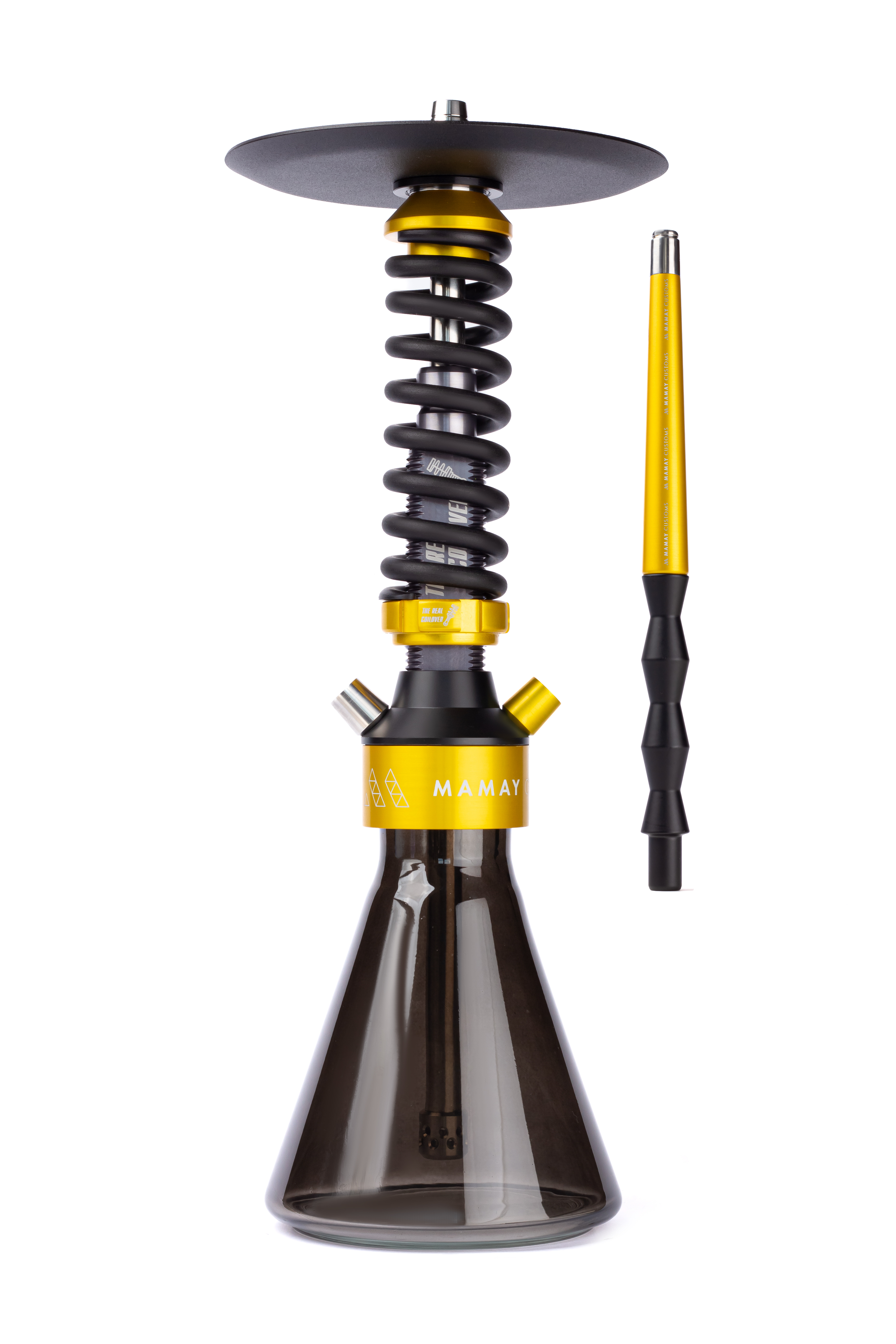 Кальян Mamay Customs Coilover TRC Goldy (Колба Conical Dark)