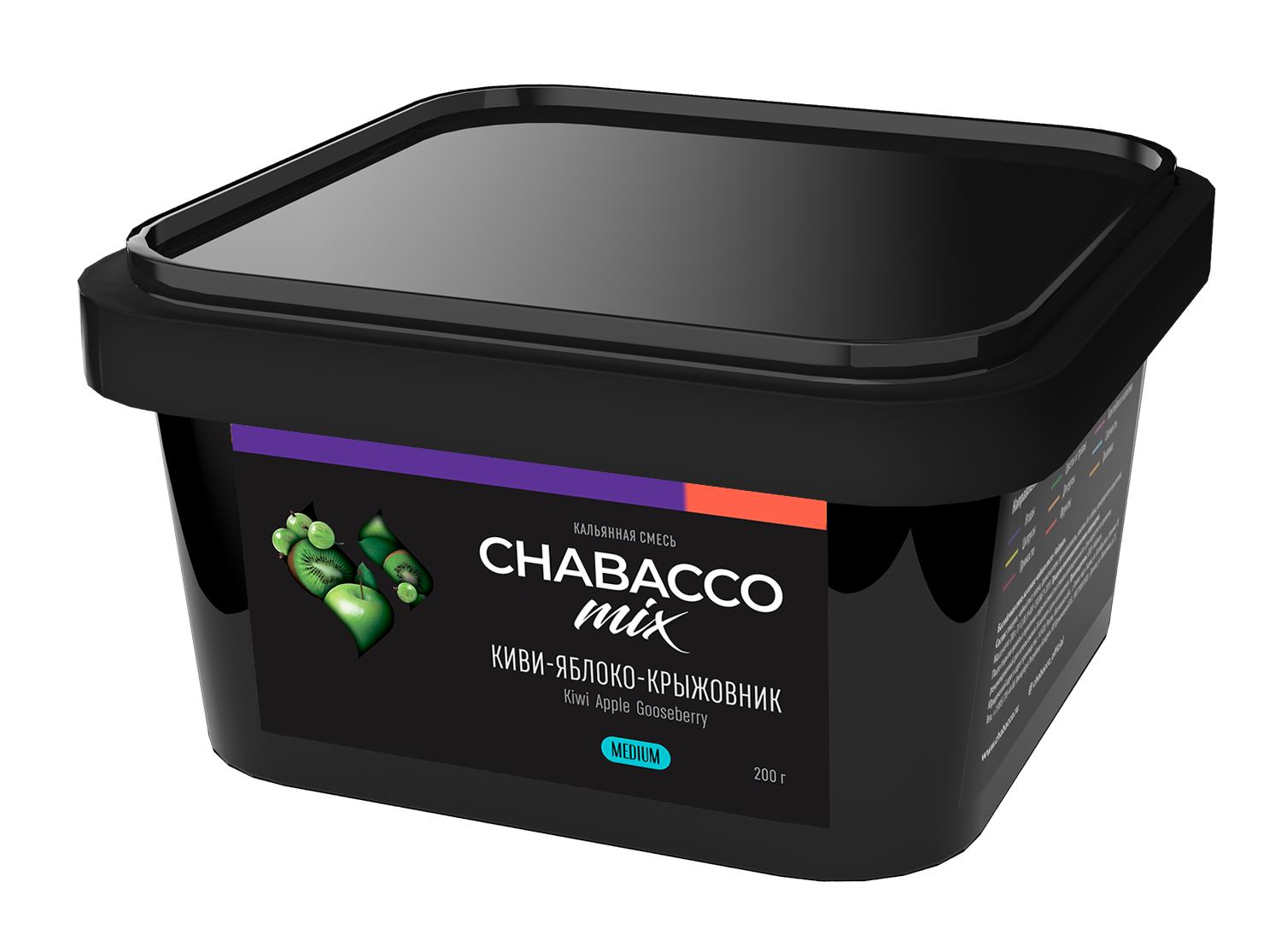 (M) Chabacco Mix 200 г Kiwi apple gooseberry (Киви-яблоко-крыжовник)