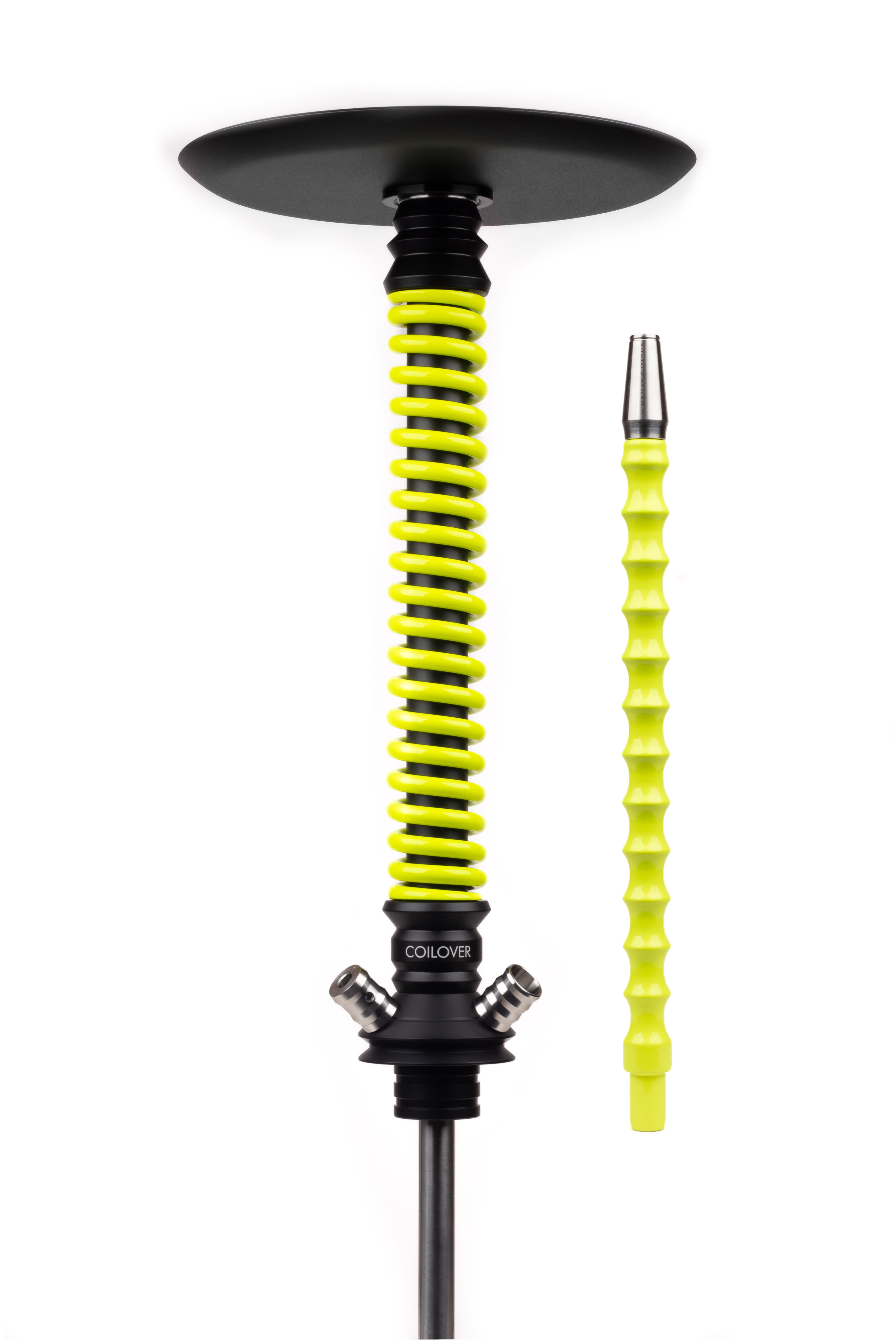 Кальян Mamay Customs Coilover Big Base Черный мат./Желтый флюр.