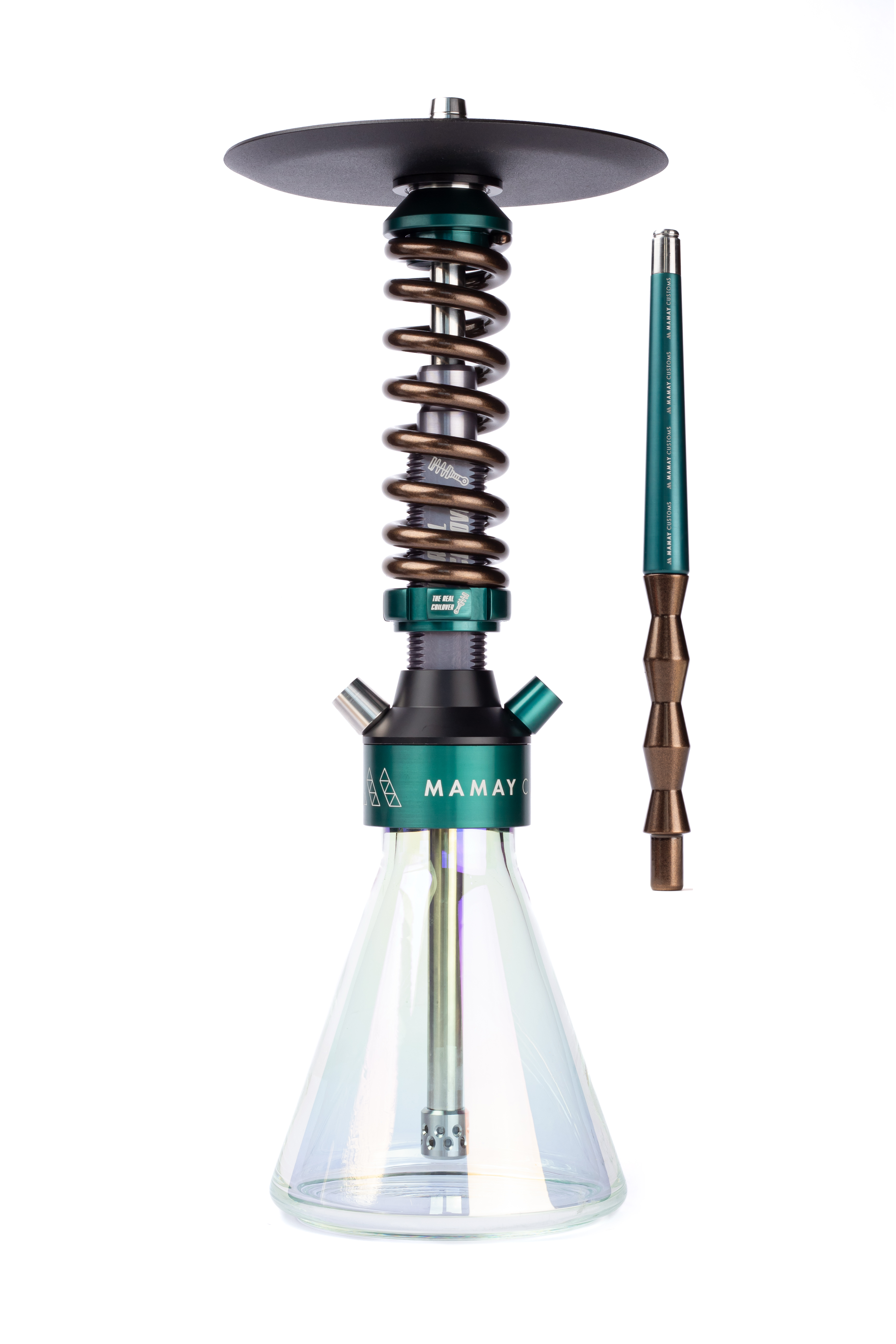 Кальян Mamay Customs Coilover TRC Royal Green (Колба Conical Pearl)