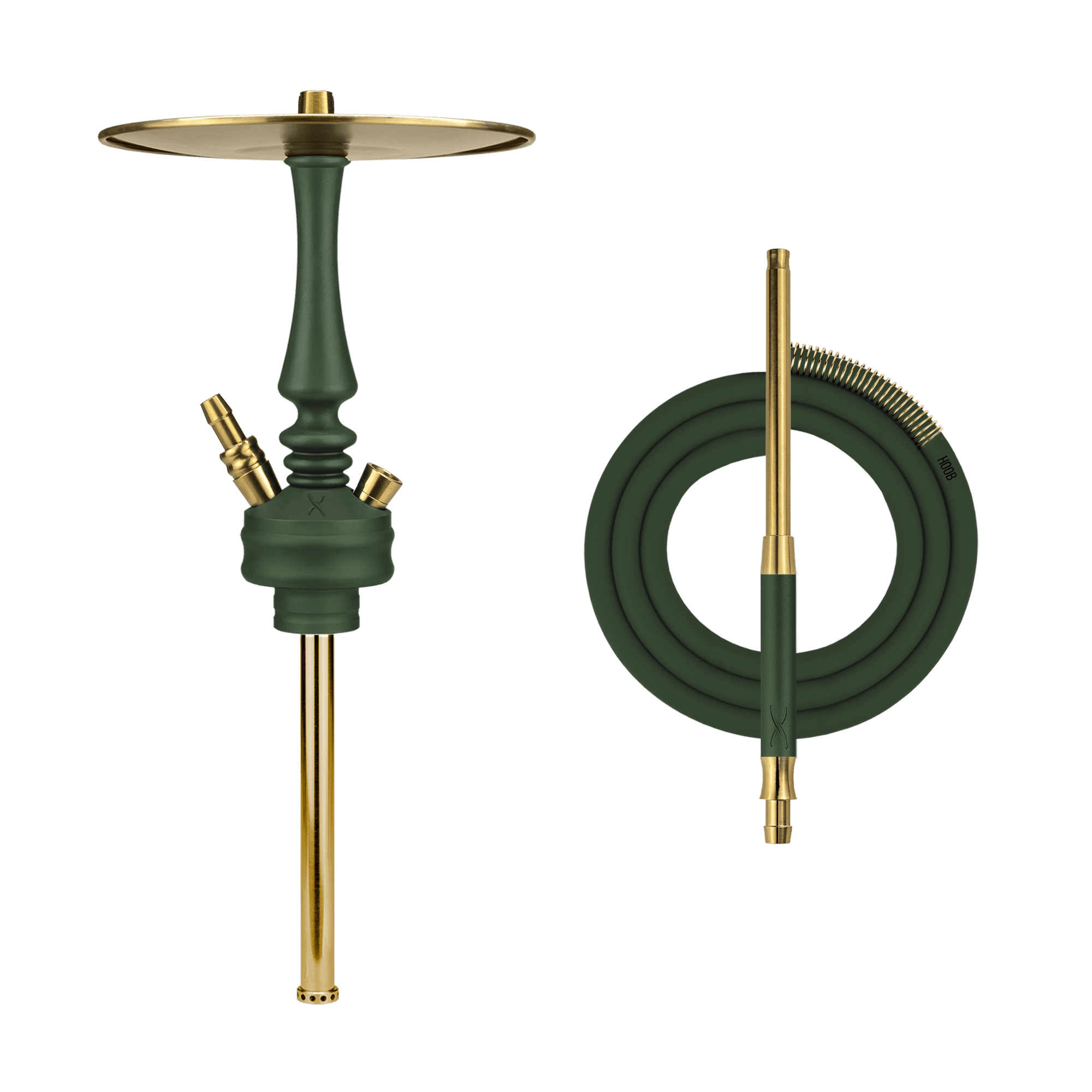 Кальян Hoob Mars Mini | Британский гоночный зелёный x Золото