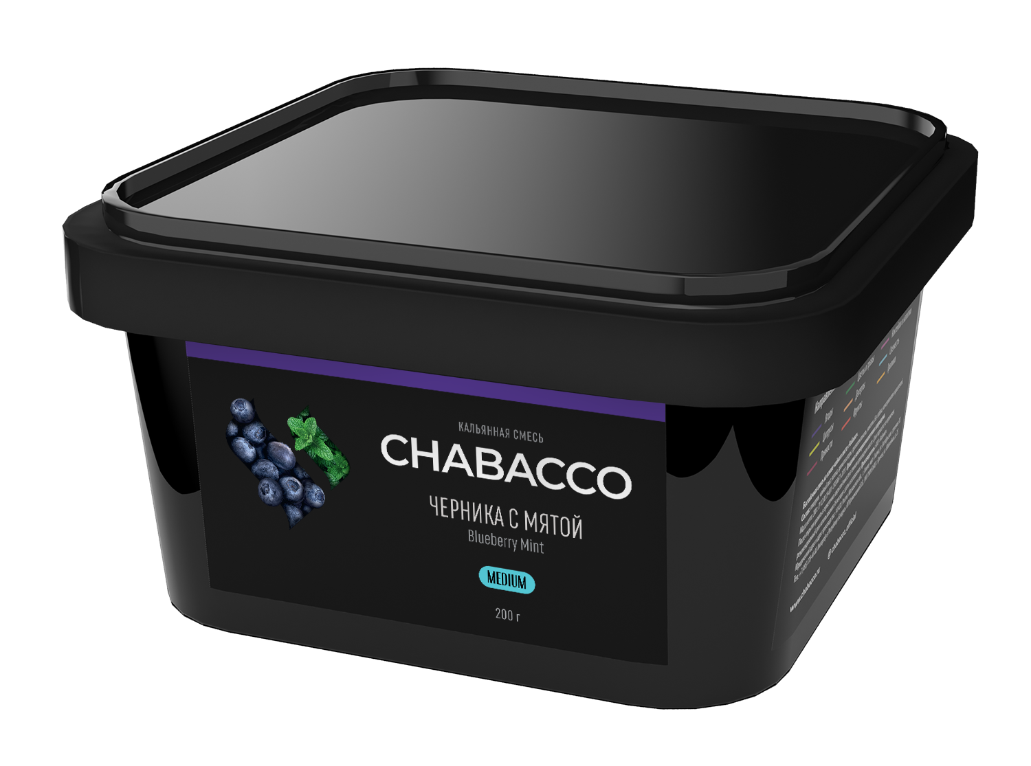 (M) Chabacco Medium 200 г Blueberry Mint (Черника с Мятой)