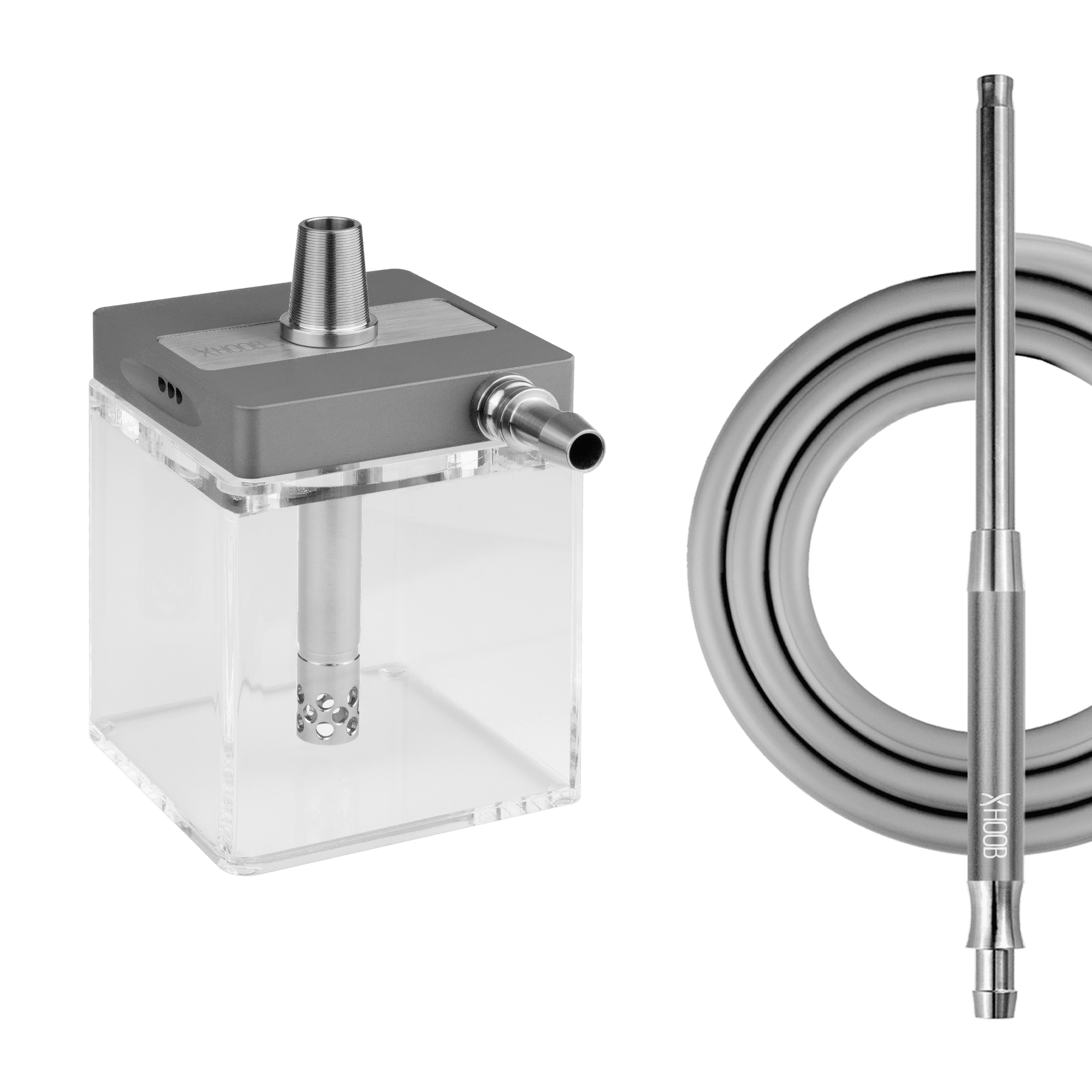 Кальян Hoob subAtom | Космический серый x Нержавеющая сталь