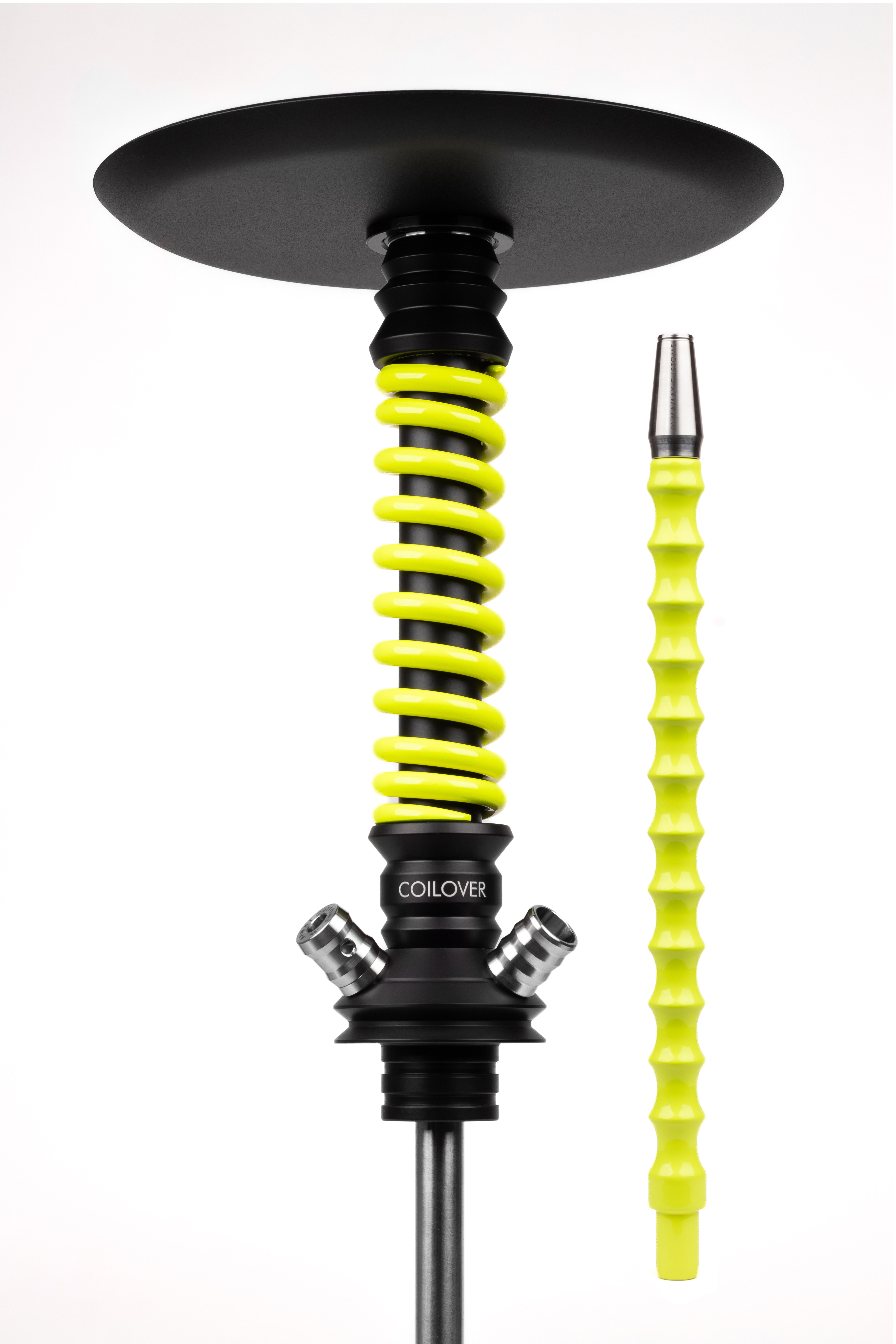 Кальян Mamay Сustoms Coilover Mini Base Черный матовый/Желтый флюр.