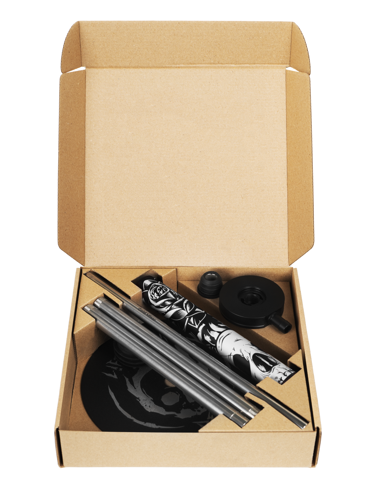  кальян gold miner - freestyle skull (black) 