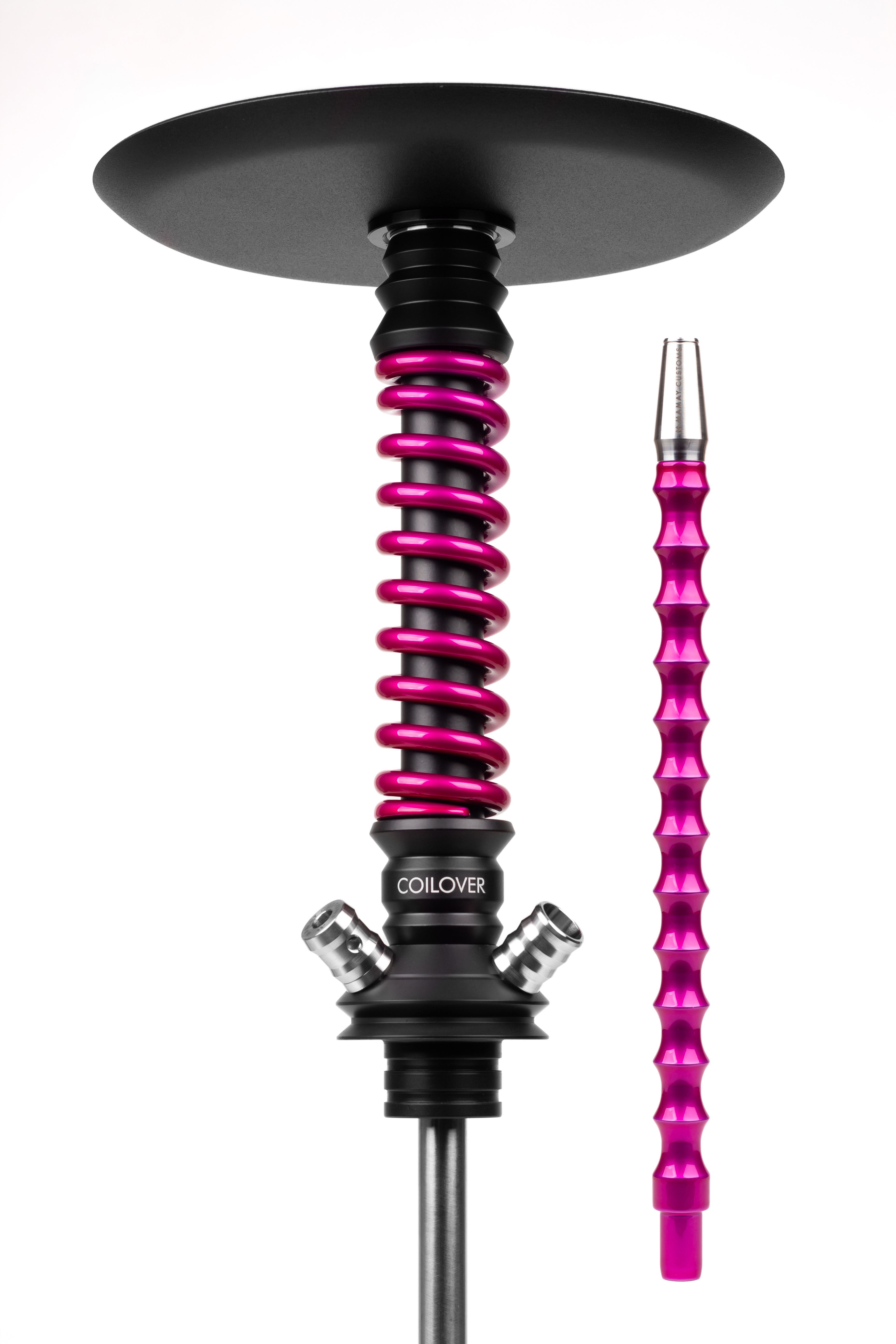Кальян Mamay Сustoms Coilover Mini Base Черный матовый/Розовый лак