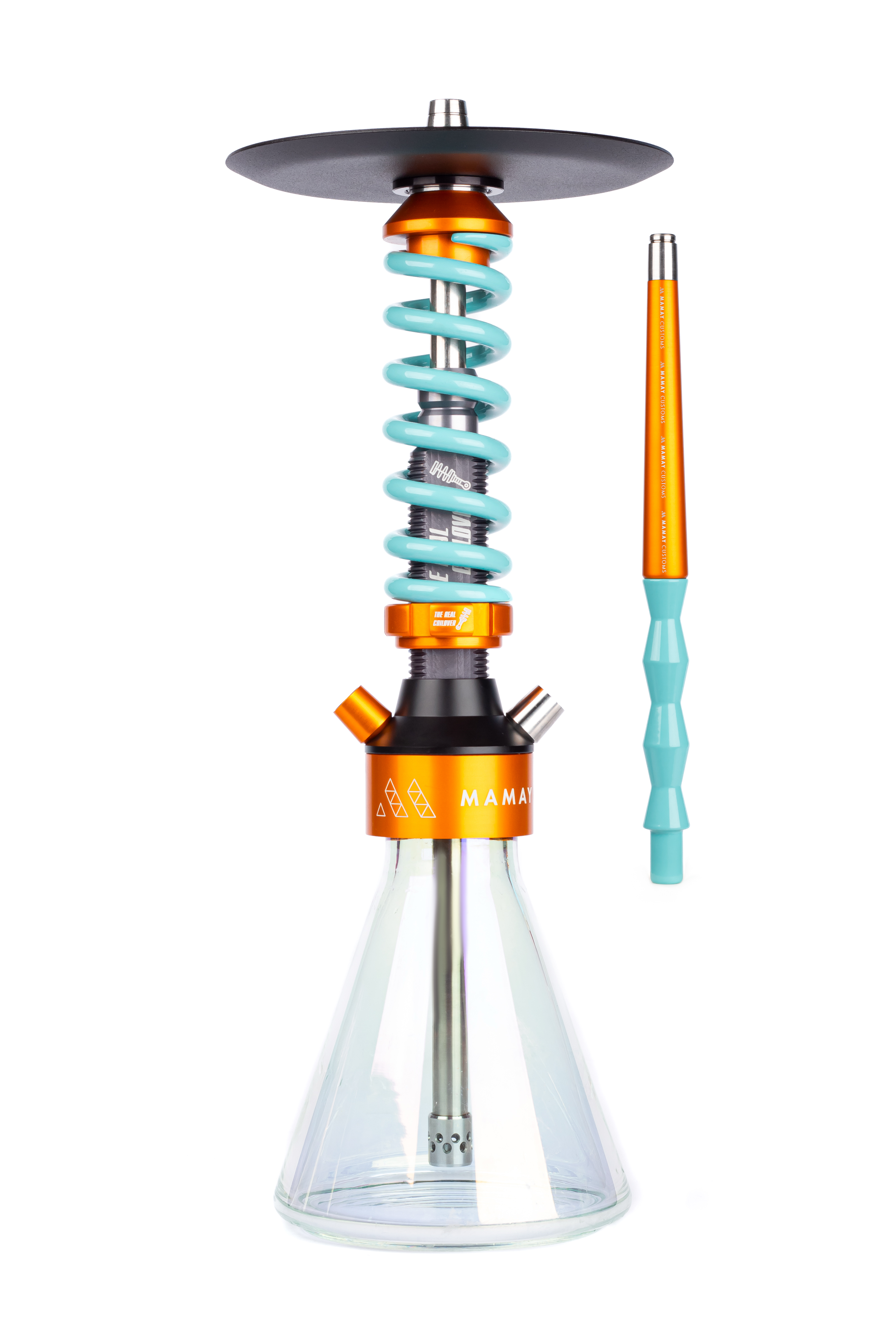 Кальян Mamay Customs Coilover TRC Orange Mint (Колба Conical Pearl)