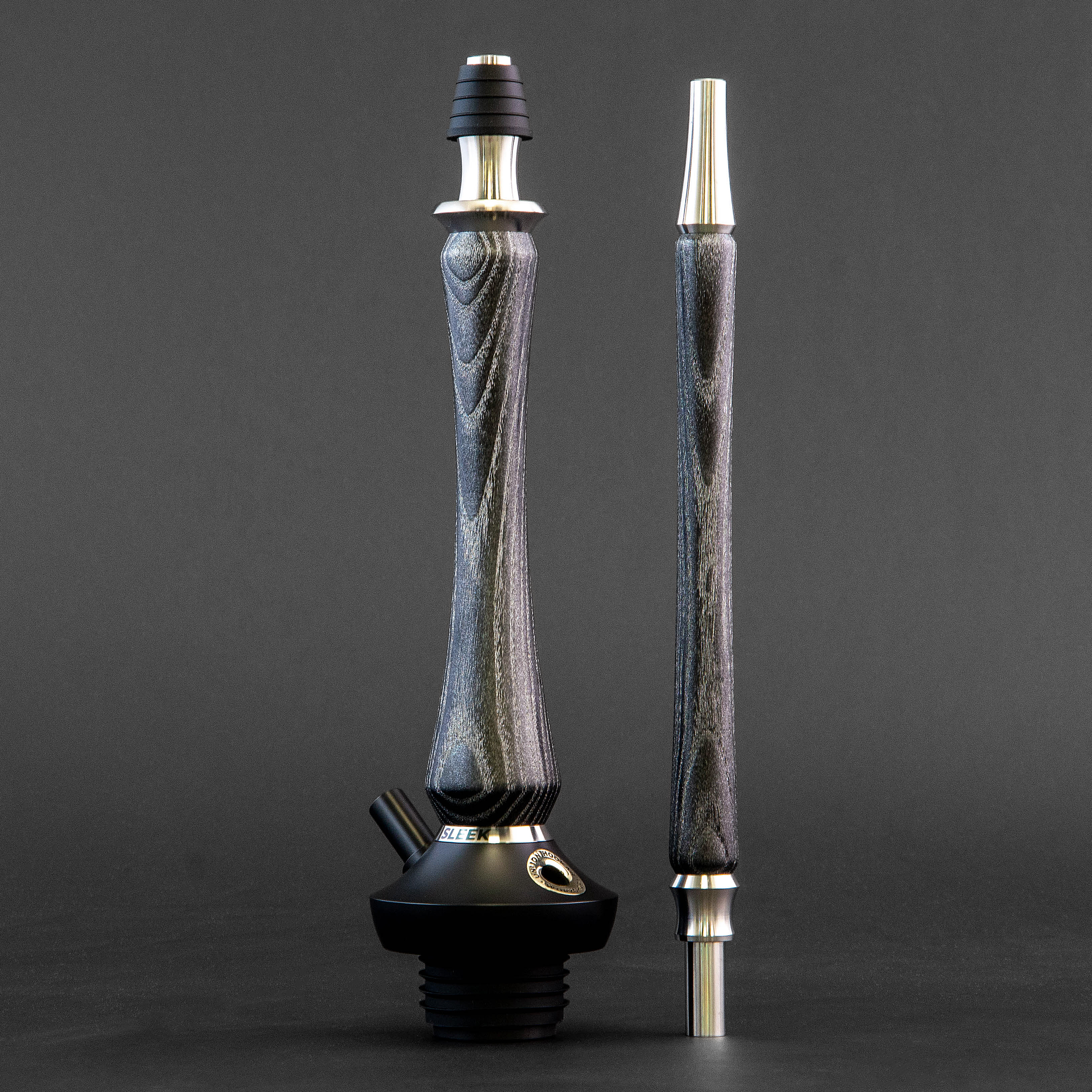  кальян union - sleek стандарт (black silver) 