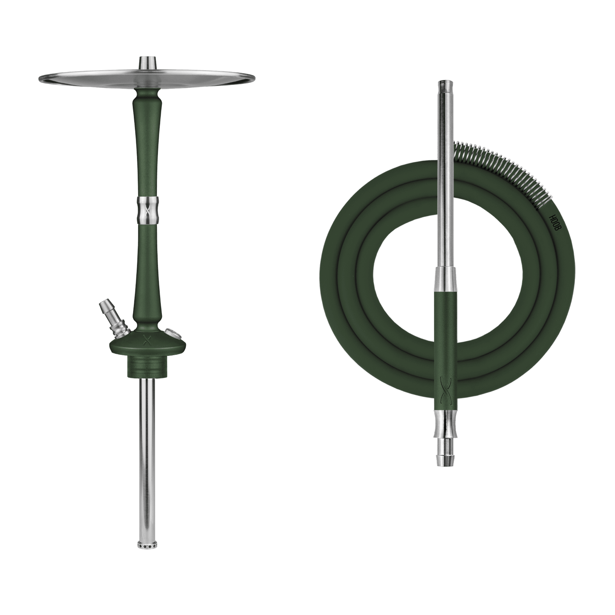 Кальян Hoob Go | Британский гоночный зелёный x Нержавеющая сталь