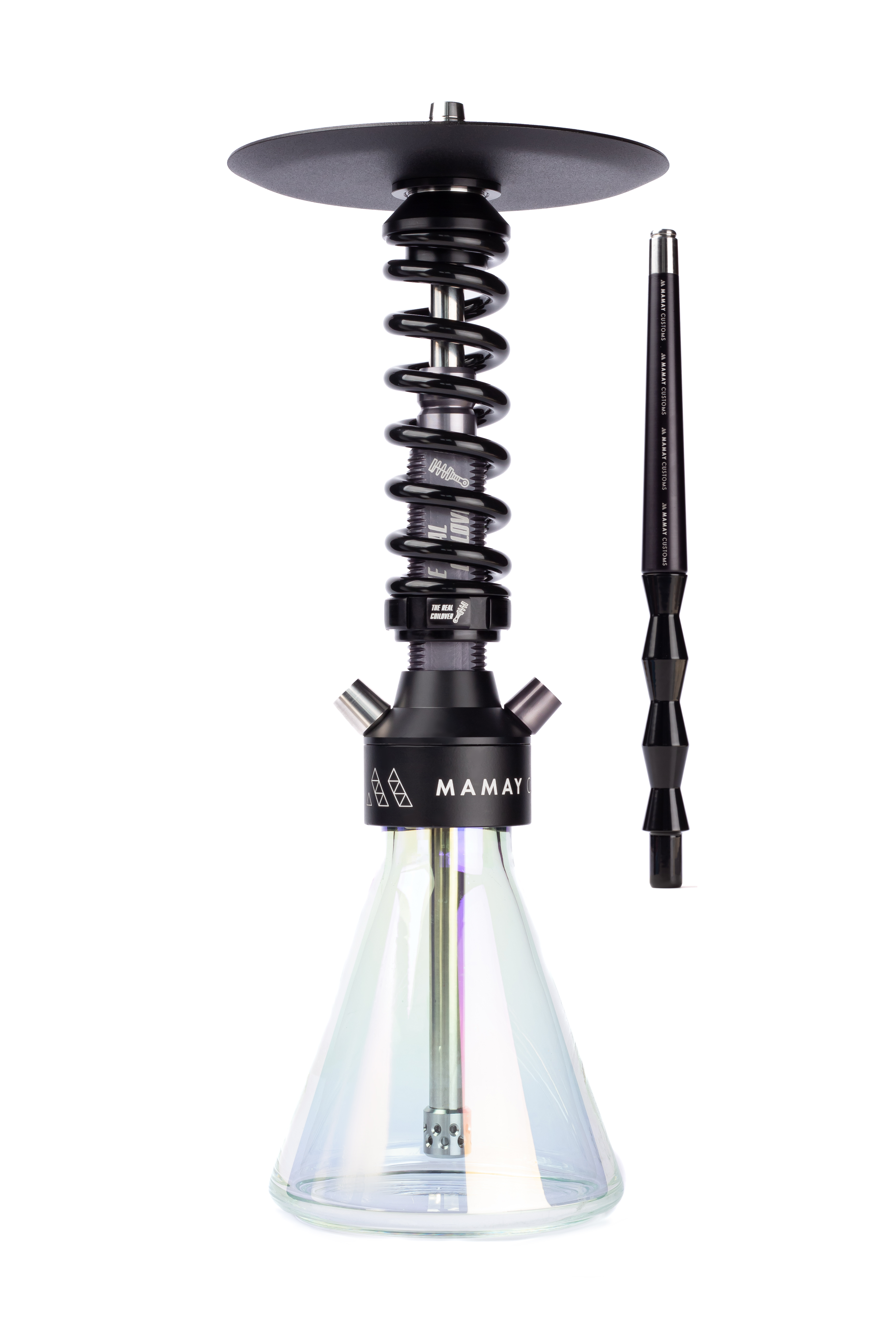 Кальян Mamay Customs Coilover TRC Black in black (Колба Conical Pearl)