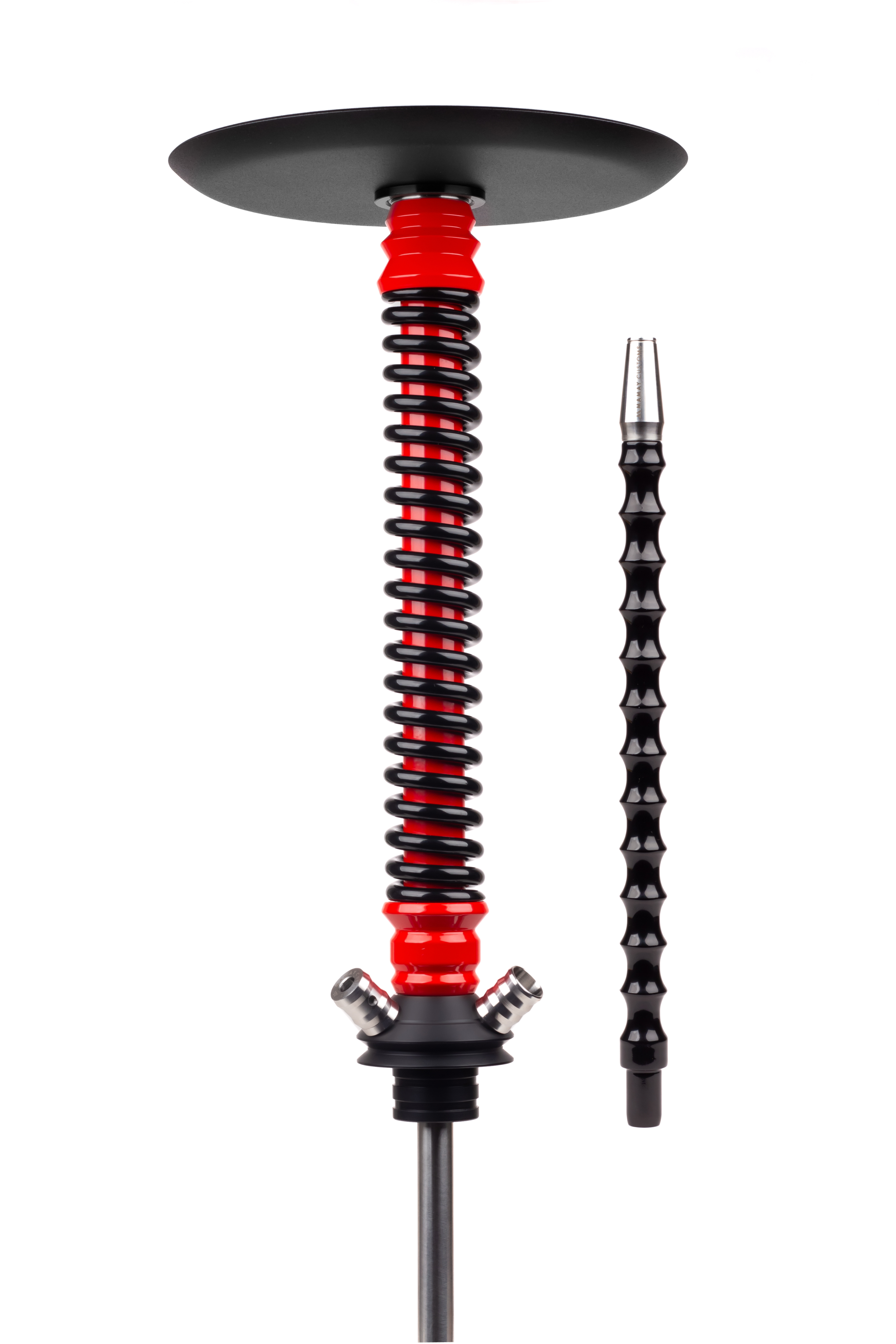 Кальян Mamay Customs Coilover Big Base Красный глянец/Черный глянец