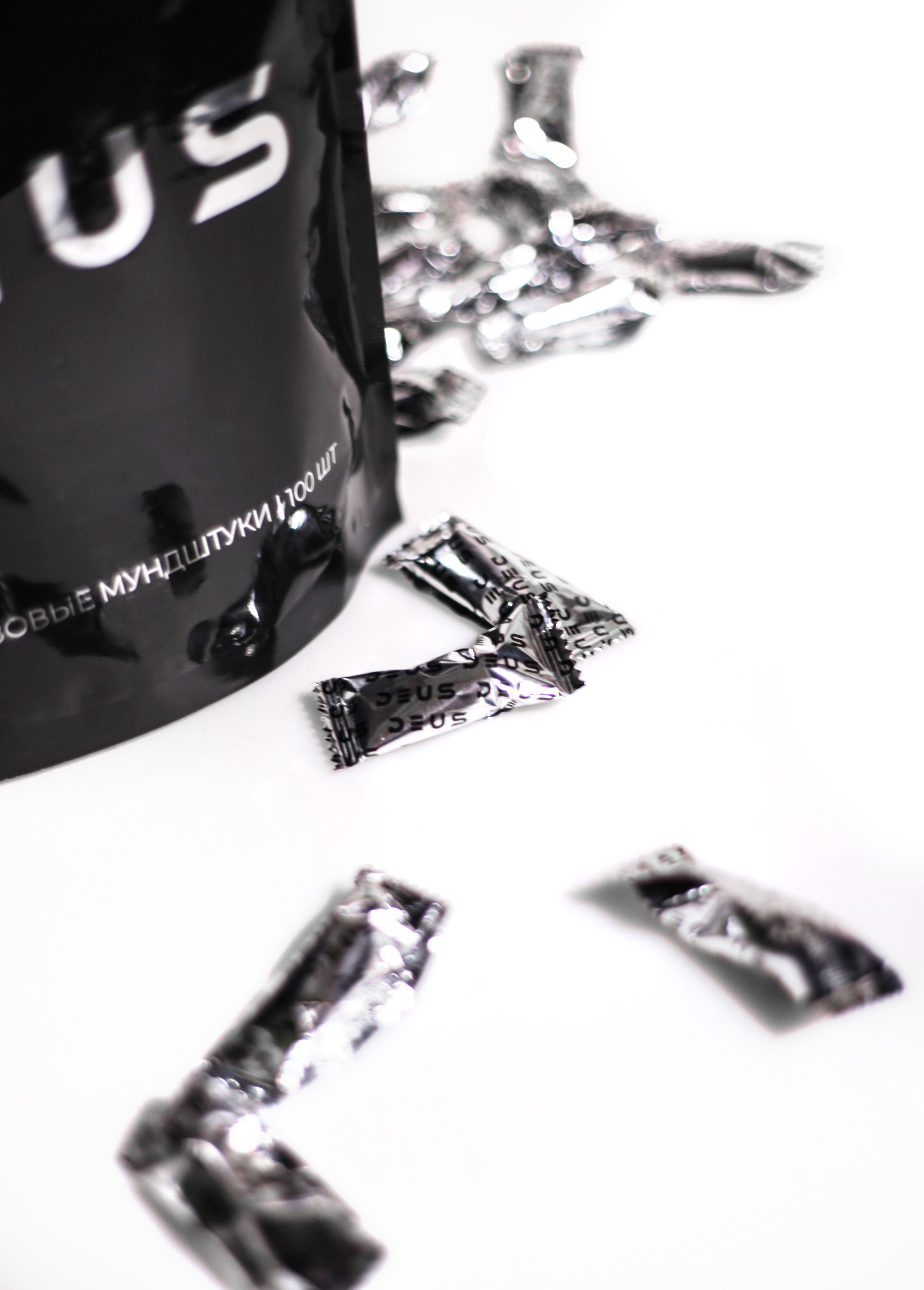 Одноразовые мундштуки Deus (100 шт.) (Серые)