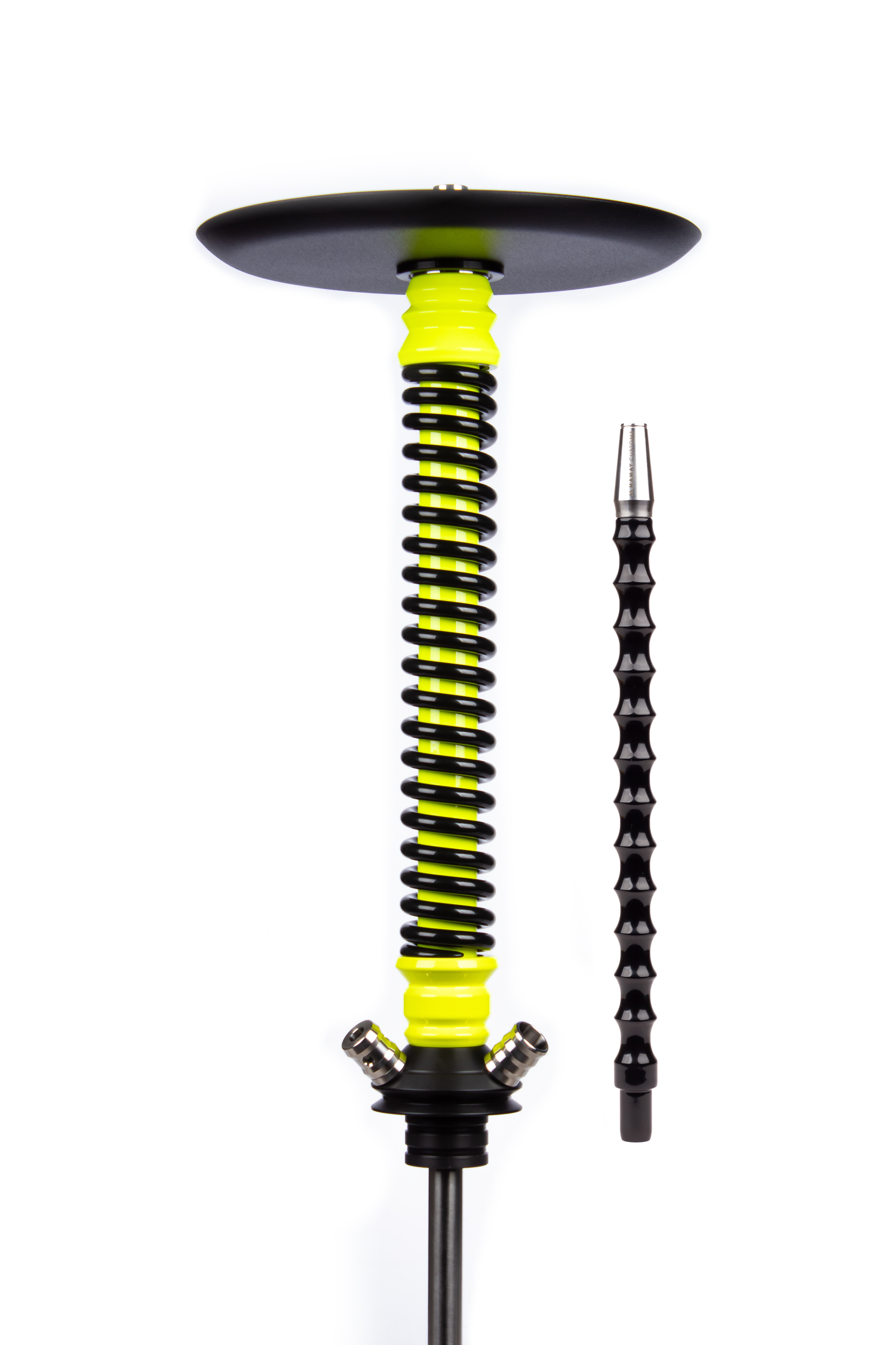 Кальян Mamay Customs Coilover Big Base Желтый флюр./Черный глянец