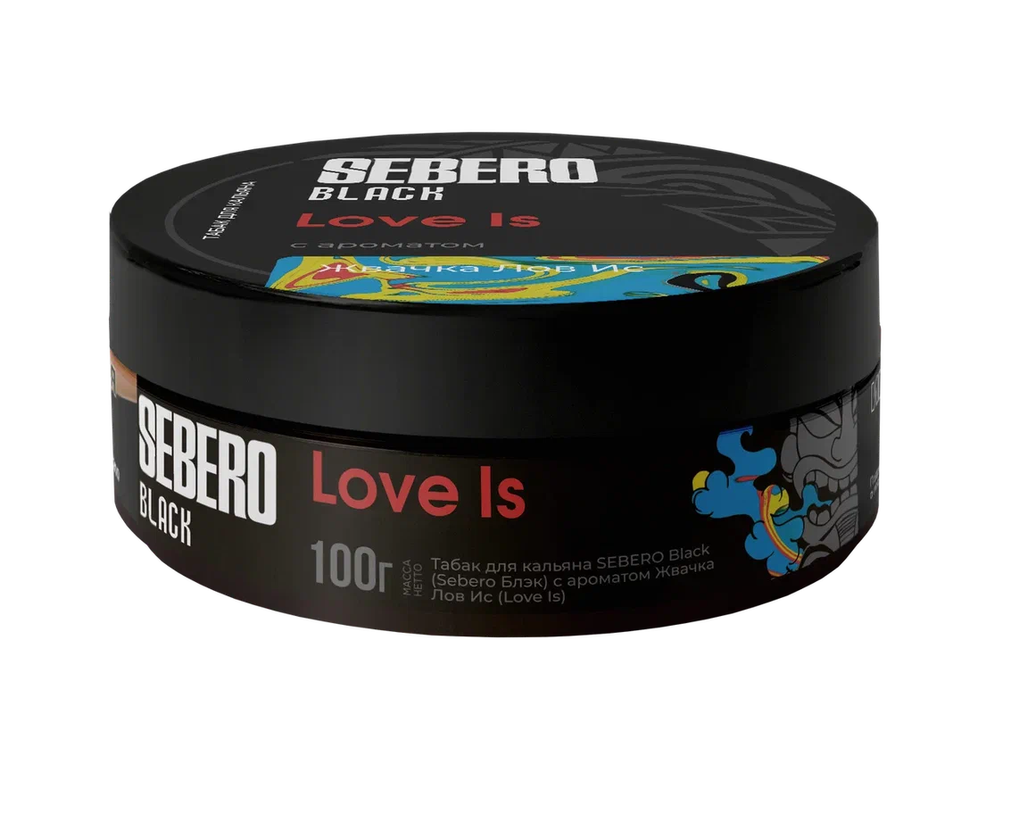 (M) Sebero Black 100 г Love Is (Жвачка Лов Ис)